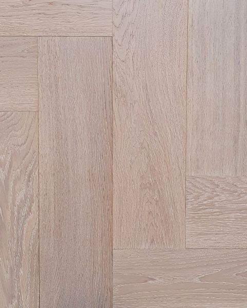 Паркетная доска Hajnowka Елочка Дуб Brine White масло воск