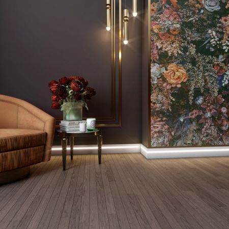 Плинтус Evrowood МДФ Белый PN 101 Led  2000×100×16