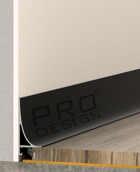 Плинтус Pro Design Щелевой плинтус Плинтус Pro Design Corner L 584 Анодированный черный