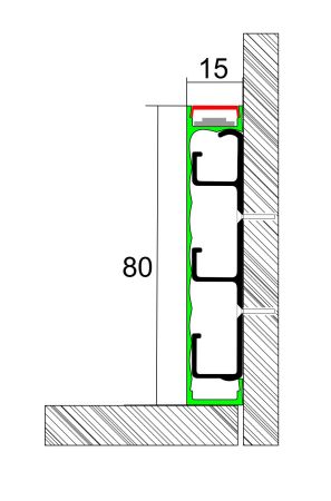 Плинтус кабельный с led подсветкой ALP-G80LA