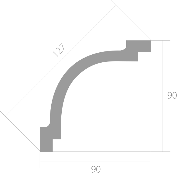 Карнизы Ultrawood потолочный CR 2390i (2440 х 90 х 90)