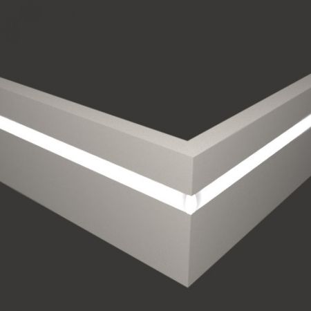 Плинтус Evrowood МДФ Белый PN 101 Led  2000×100×16