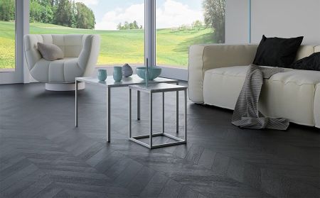 Инженерная доска Gran Parte Французская Ёлочка Дуб АНТРАЦИТ / ANTRACITE НАТУР-КЛАССИК