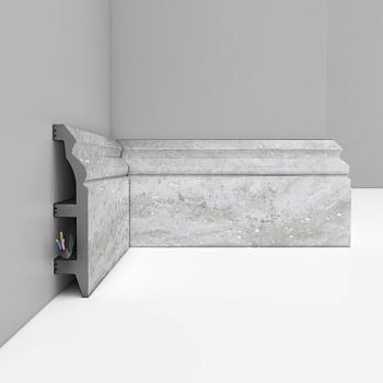 Плинтус Decomaster Кварц белый D232-1634 2400×100×22