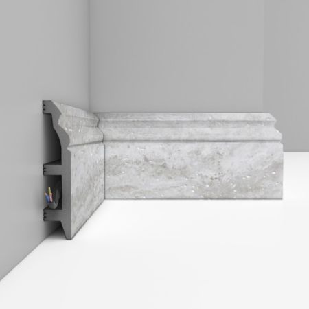 Плинтус Decomaster Кварц белый D232-1634 2400×100×22