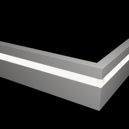 Плинтус Evrowood МДФ Белый  PN 021 Led  2000×70×16