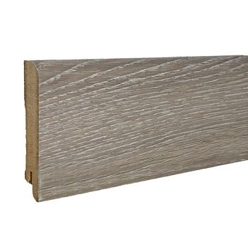 Плинтус МДФ ламинированный DeArtio Дуб темно-серый B302-09 2050×80×16