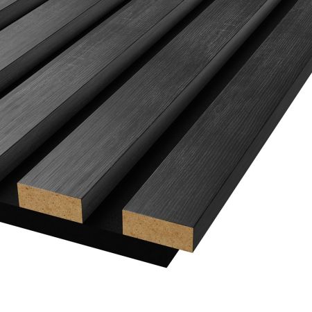 Стеновая панель акустическая Cosca Decor Сканди Дуб Графит черный войлок 600×600×19