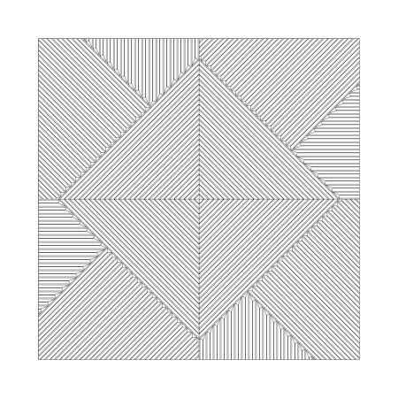 Стеновая панель Пирамида МДФ Орех-темный  500х500х8 (4 шт.)