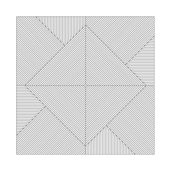 Стеновая панель Пирамида МДФ Орех-темный  500х500х8 (4 шт.)