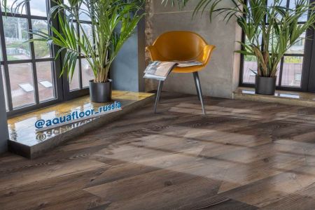 Кварц виниловое покрытие Aquafloor Parquet Chevron Glue AF2557PGCh