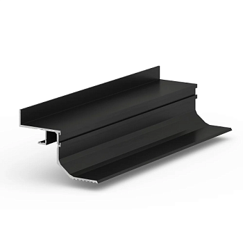 Профиль алюминиевый теневой с подсветкой Laconistiq Multilevel Landi Max Черный 26-11-300 3000×87×55,7