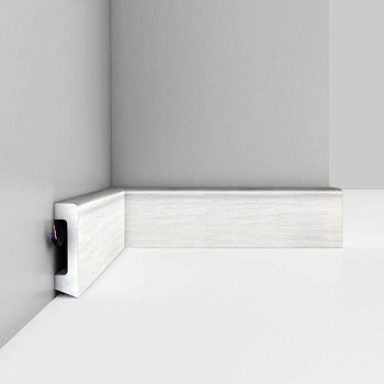 Плинтус Decomaster Ясень белый D234-84 2400×58×16