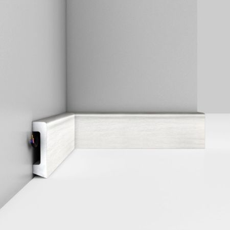 Плинтус Decomaster Ясень белый D234-84 2400×58×16