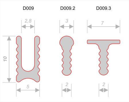 Разделительный профиль D009 анодированный бронзовый