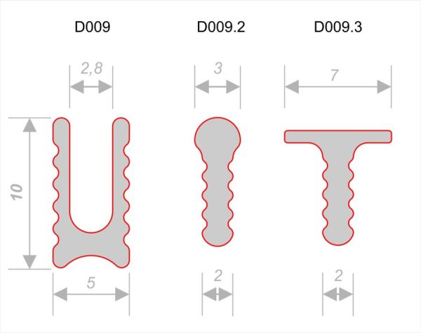 Разделительный профиль D009 анодированный бронзовый