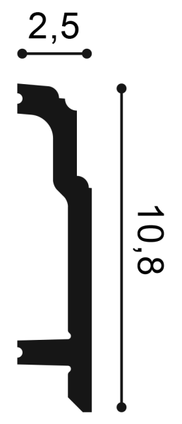 Плинтус ORAC DECOR SX155 108х25 мм