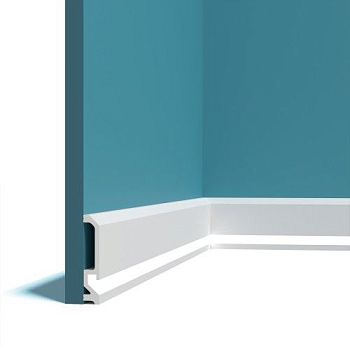 Плинтус под покраску с подсветкой Перфект Плюс P235 2000×120×22
