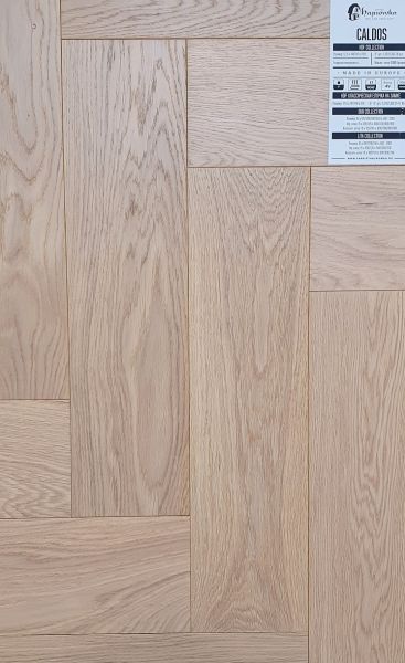 Паркетная доска Елочка Hajnowka Дуб Caldos натур масло воск