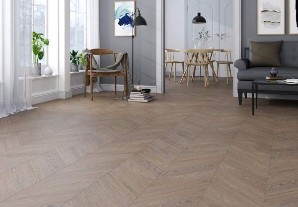 Инженерная доска Gran Parte Французская Ёлочка Дуб КАПУЧИНО / CAPUCCINO ПРАЙМ-СЕЛЕКТ