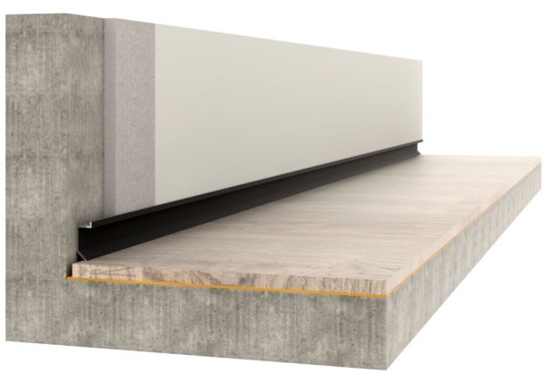 Теневой плинтус с кантом  Slim 723 Черный муар 10х24мм