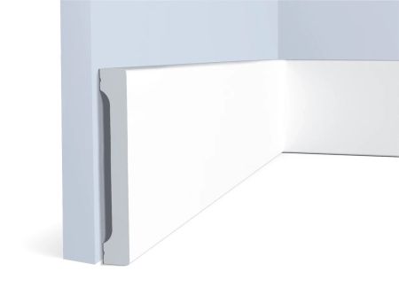 Плинтус Hiwood полимерный под покраску B130V1 прямой 2000×130×18