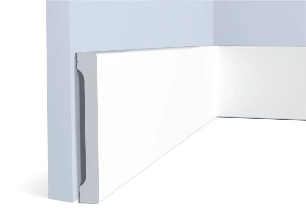 Плинтус Hiwood полимерный под покраску B130V1 прямой 2000×130×18