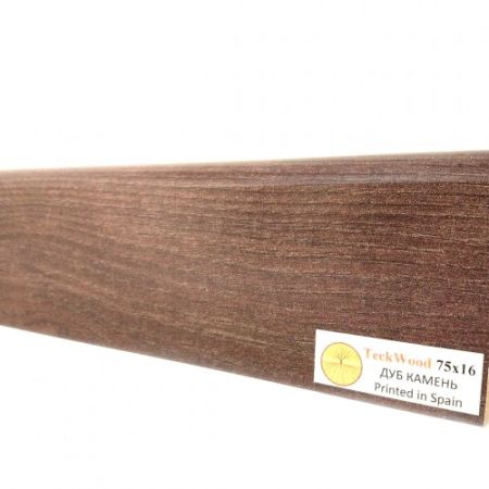 Плинтус МДФ ламинированный TeckWood Дуб Камень 2150×75×16