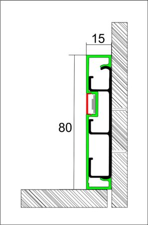 Плинтус кабельный с led подсветкой ALP-G80LF