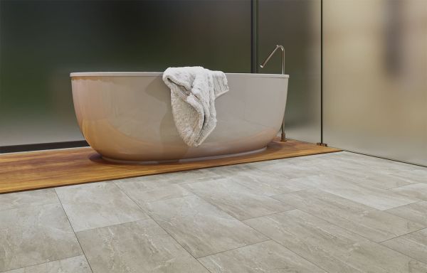 Кварц виниловое покрытие Stone Floor Плитка Травертин Найтфол 970-9 НР