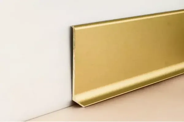 Плинтус алюминиевый Modern Decor L-образный Золото 2950мм