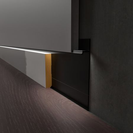 Скрытый профиль Invisible 80мм Черный муар/RAL 9005 14.5х80х2800мм