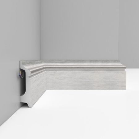 Плинтус Decomaster Ясень белый D122-84 2400×78×21