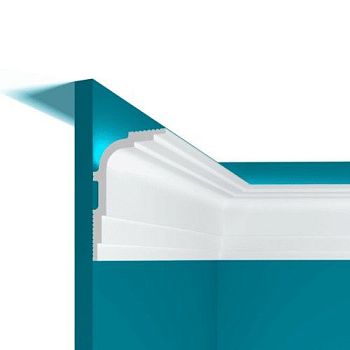Потолочный плинтус под покраску Перфект Плюс P102 с подсветкой 2000×62×100