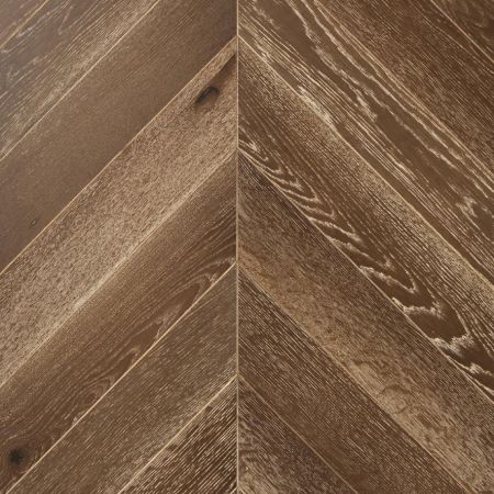 Инженерная доска Tarwood Французская Ёлочка Дуб Молочный Шоколад   45°