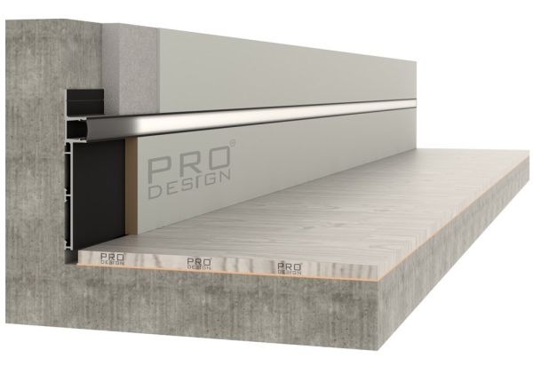 Плинтус скрытого монтажа Pro Design Combo 603 Черный