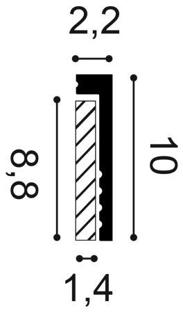 Плинтус ORAC DECOR SX171 100х22 мм