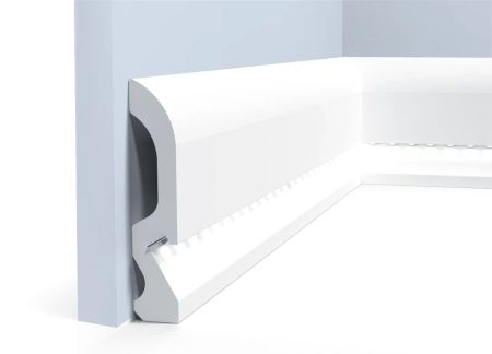 Плинтус Hiwood полимерный  LB98 фигурный с подсветкой 2000×98×19,5