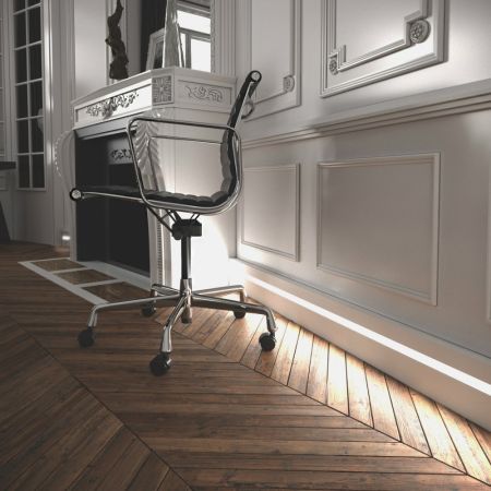 Плинтус Evrowood МДФ Белый PN 101 Led  2000×100×16