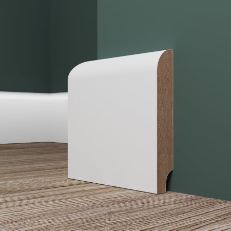 Плинтус Evrowood МДФ Белый  PN 050  2000×80×12