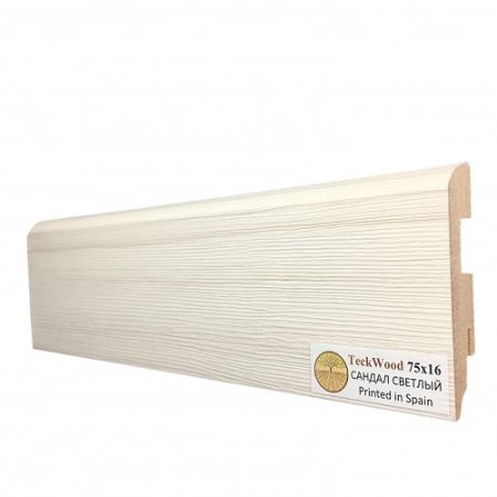 Плинтус МДФ ламинированный TeckWood Сандал Светлый 2150×75×16