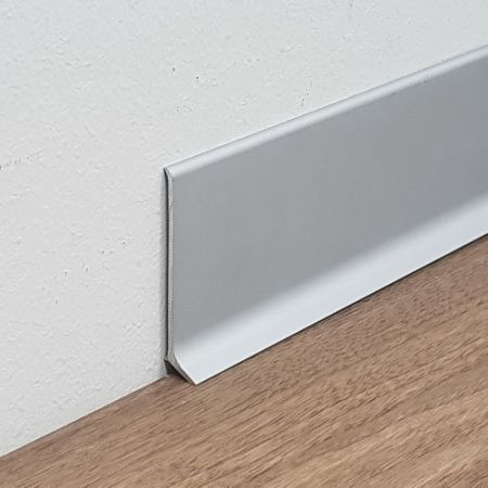 Плинтус Алюминиевый анодированный Серебро матовое 3м