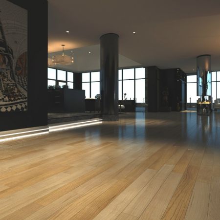 Плинтус Evrowood МДФ Белый PN 080 Led 2000×95×16