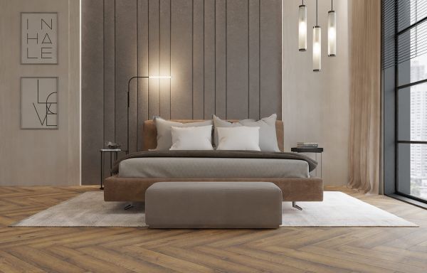 Кварц виниловое покрытие Stone Floor Елочка Дуб Виндзор 190B08 HP