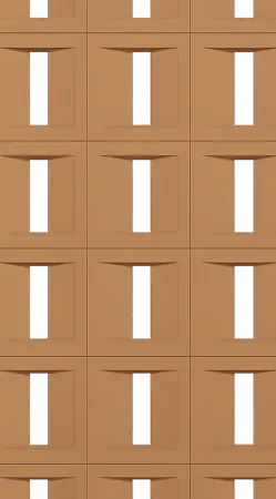 Стеновые панели Neogrupp из полиуретана Palace inclined hole 1200*600*35