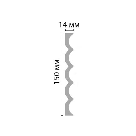 Стеновая панель под покраску Decomaster D303 2900×150×14