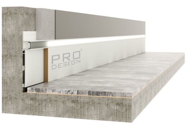 Плинтус скрытого монтажа Pro Design Combo 603 Белый