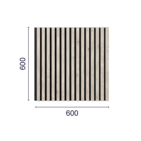 Стеновая панель акустическая Cosca Decor Сканди Дуб Старинный Натуральный черный войлок 600×600×19