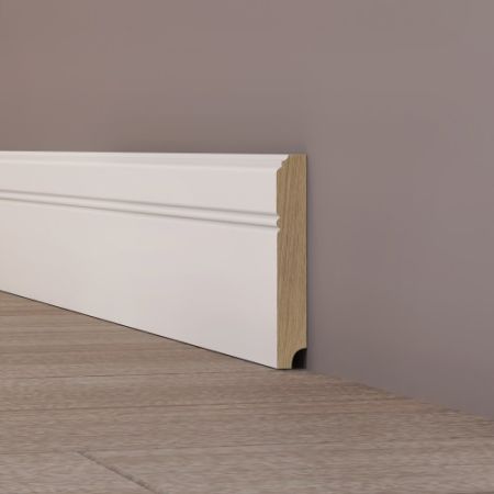 Плинтус Evrowood МДФ Белый PN 120 2000×110×16