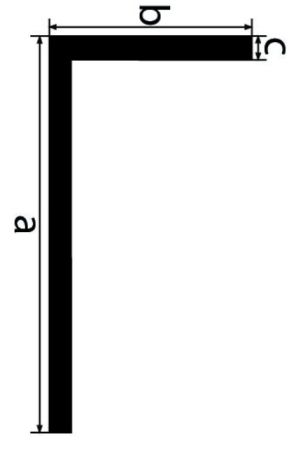 Теневой профиль Черный Г образный 13х40мм